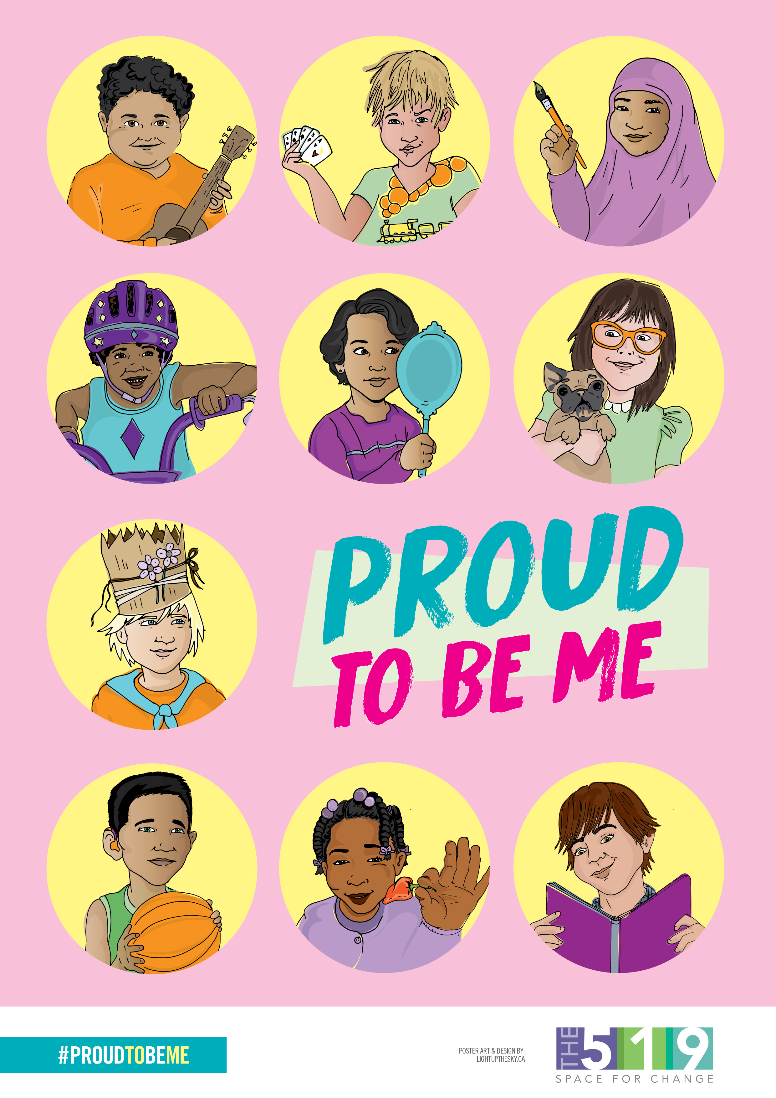 Proud to be Me illustrated poster for 519