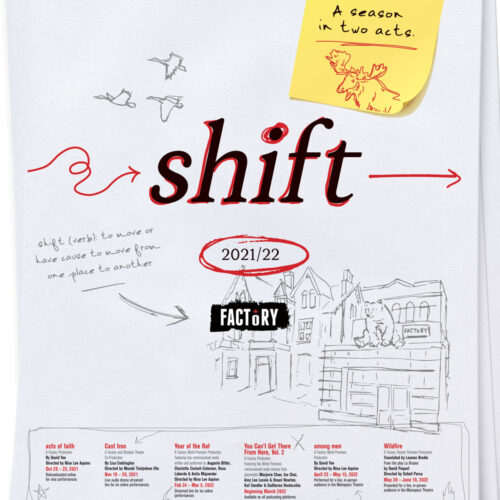 Factory Theatre Season 21-22 Shift season poster